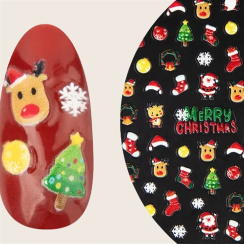 5D Nail Art Sticker Santa Claus 2 